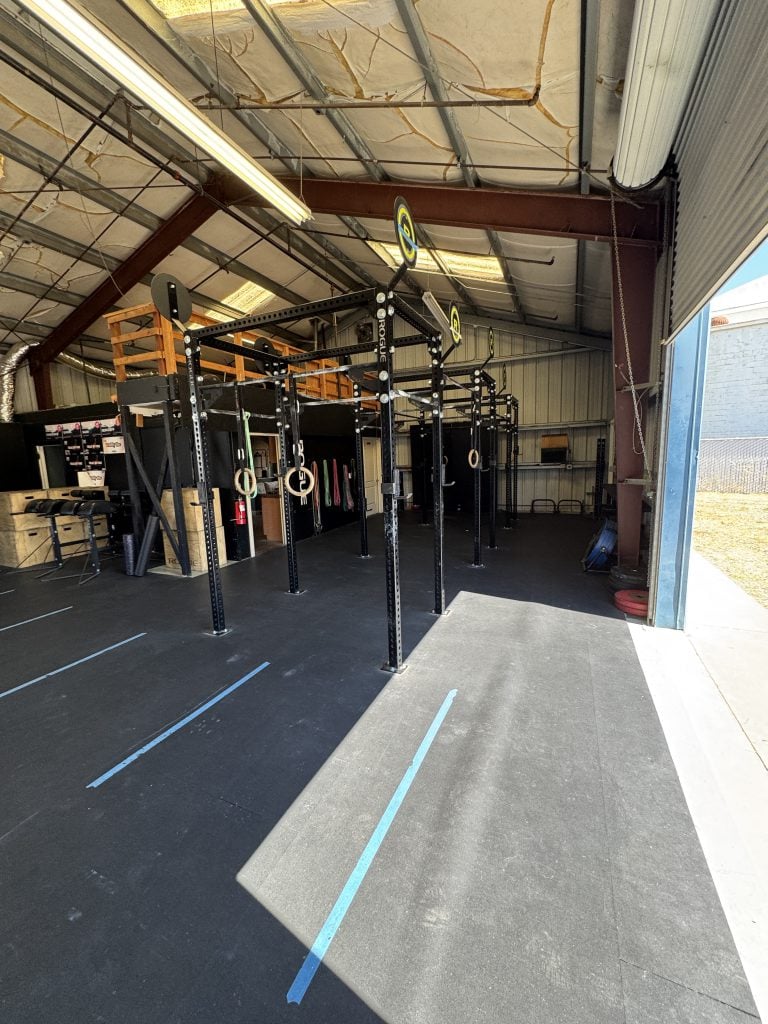 Sunlit training floor at Claytown CrossFit