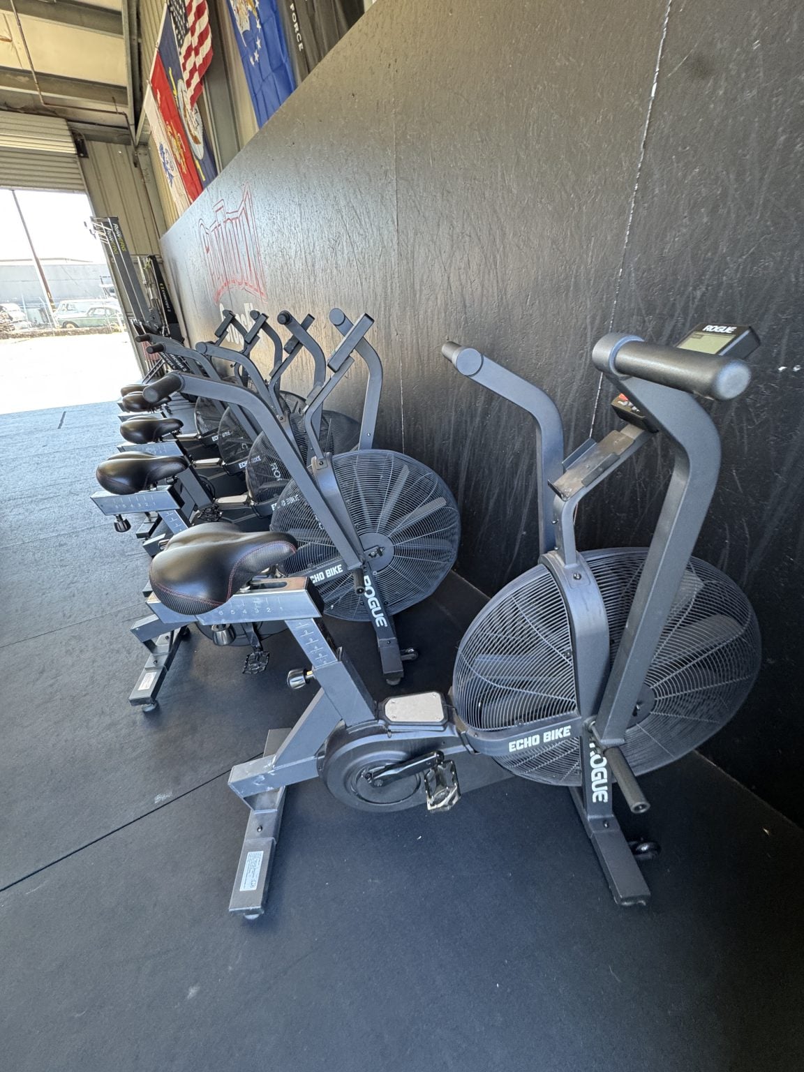 Rogue Echo bikes at Claytown CrossFit